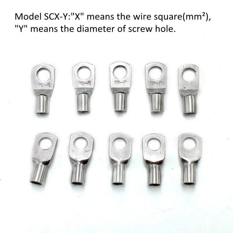 120PCs Peephole Copper Tube Terminal SC Wiring Terminal 60PCs 60PCs Soft Sheath Combination