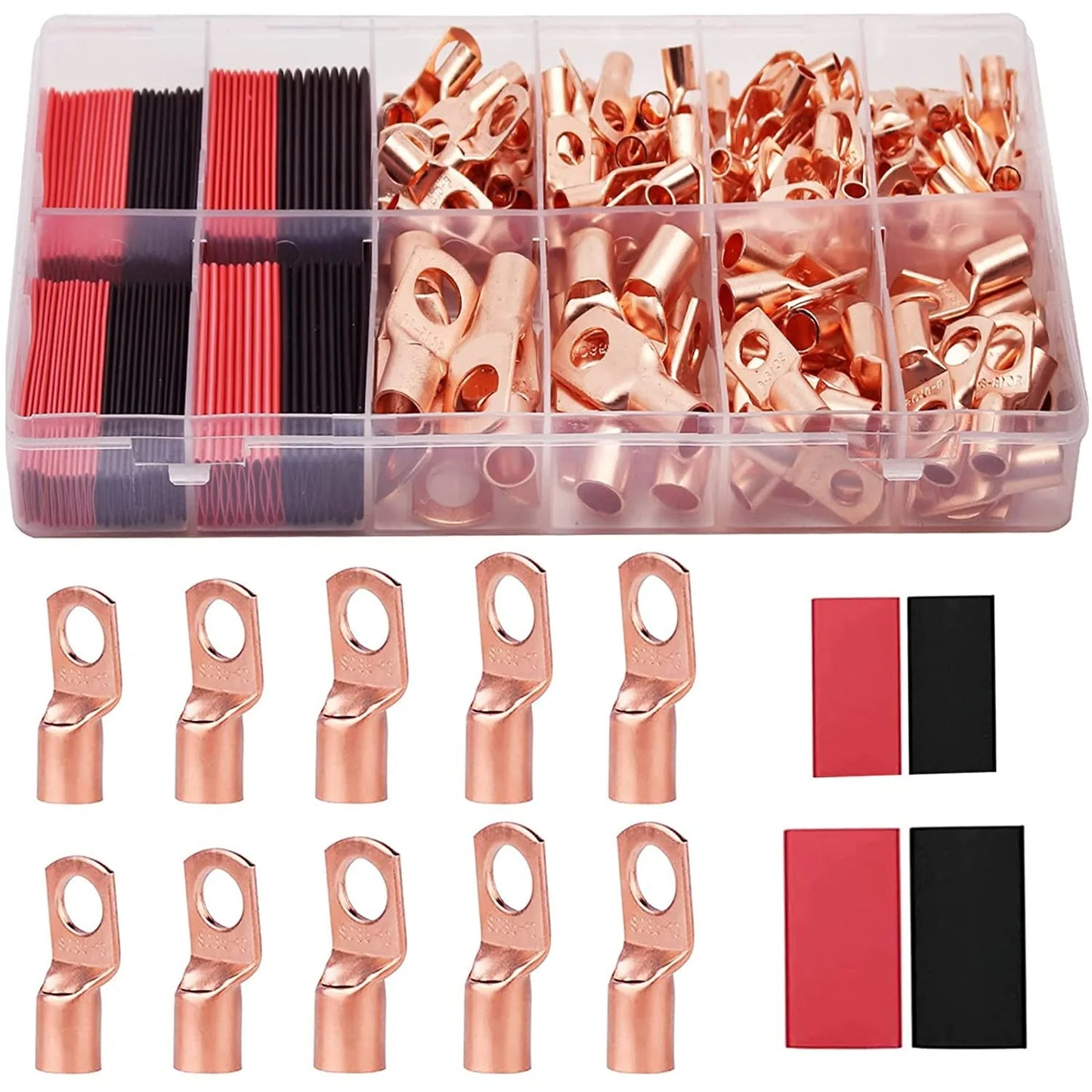 160pcs Peephole Copper Tube Terminal SC Wiring Terminal 80pcs 80pcs Soft Sheath Combination