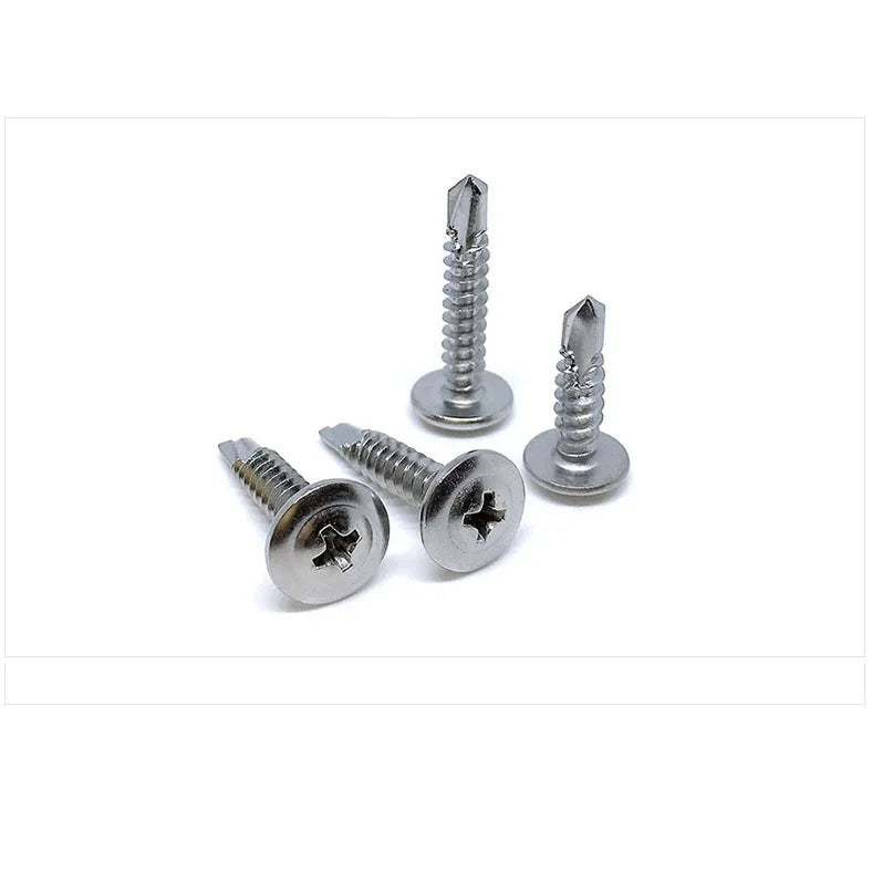 210pcs 410 Stainless Steel Cross Round Head Driller's Tailband Medium Self Tapping and Self Drilling Dovetail Screw Set Box