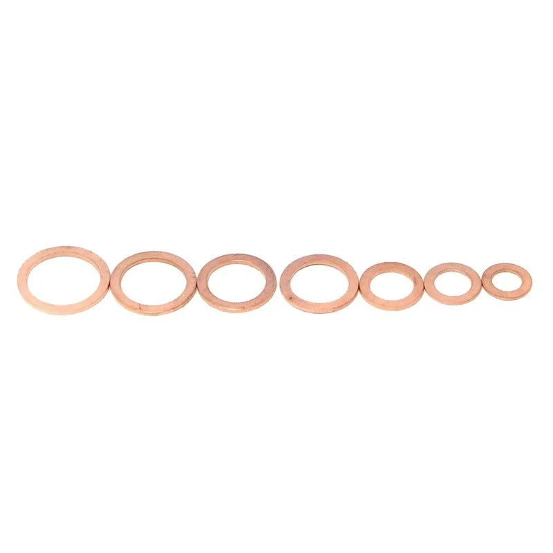 280pcs copper gasket, flat gasket, oil plugging O-ring M5-M20, screw gasket