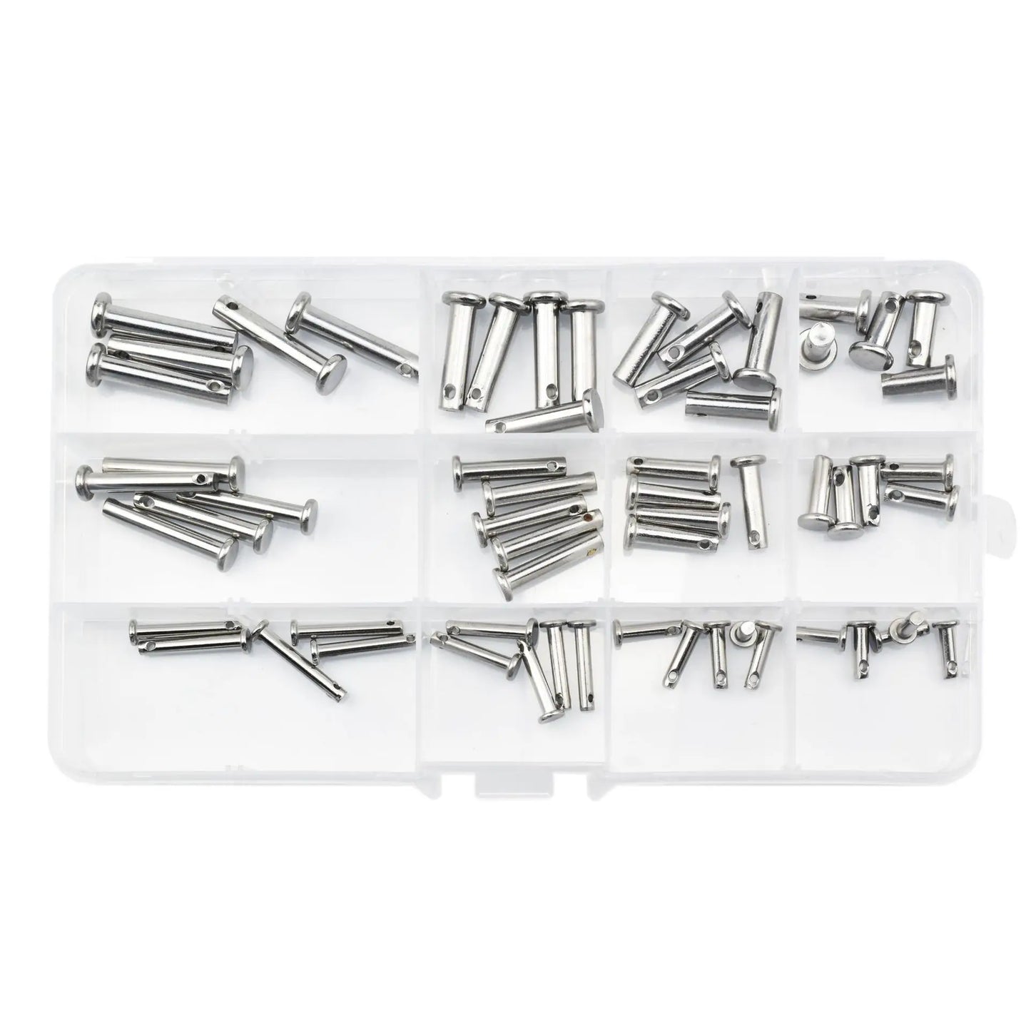 60pcs 304 stainless steel pin shaft flat head cylindrical pin with hole locating pin / gb882