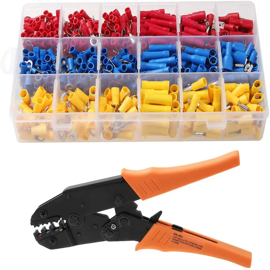 700pcs Cold Compression Terminal 30J Crimping Plier Suit Connector