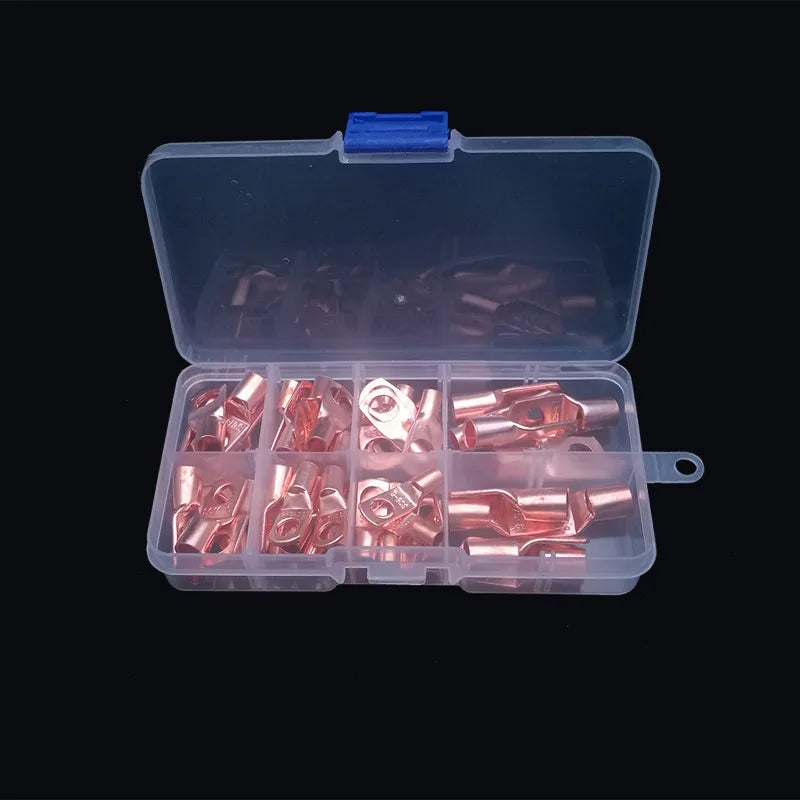 Cross Border Special Supply 60pcs SC Peep Copper Terminal Sc6-25 Copper Nose Box Copper Gold