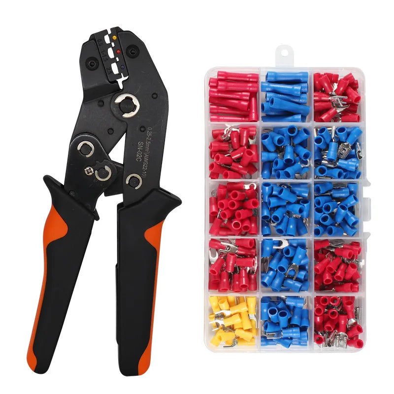 Cross-Border Supply 280pcs Cold-Pressure Connection Terminal Crimping Pliers SN-02C Boxed Connector Amazon