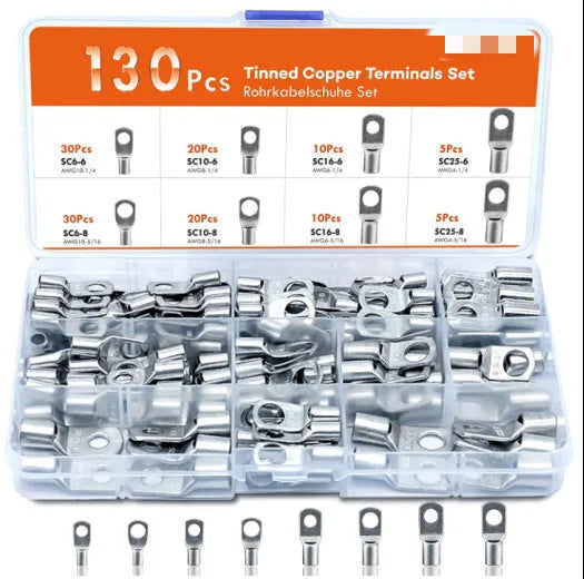 Exclusive for Cross-Border 130pcs Peeping Copper Tube Terminal SC Terminal Block Amazon Hot AliExpress