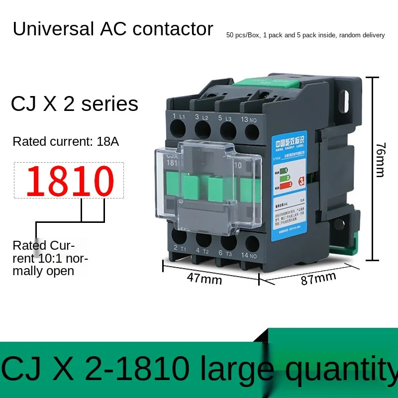 YZWM AC Contactor Cjx2-3210 3201  Dust Proof Three Phase 24V 36V 48V 110V 220V 380V