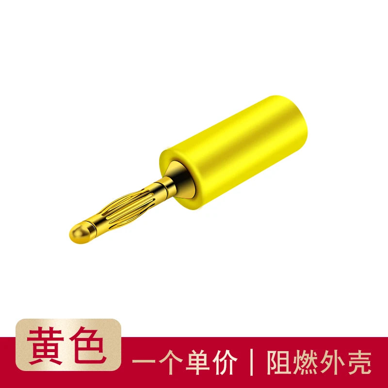 2mm Banana Plug Pure Copper Plated 2mm Small Banana Plug and Socket Welding Assembly Experimental Test Wire