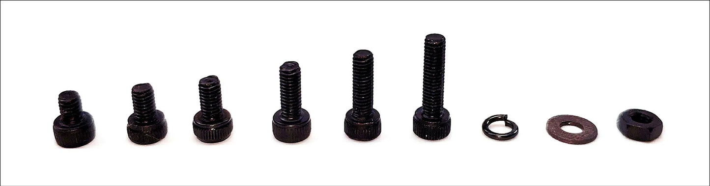 300pcs Black Cup Head Cylinder Head Hexagon Screw Bolt Nut Flat Pad Spring Pad Set Box M3 Round Head Screw