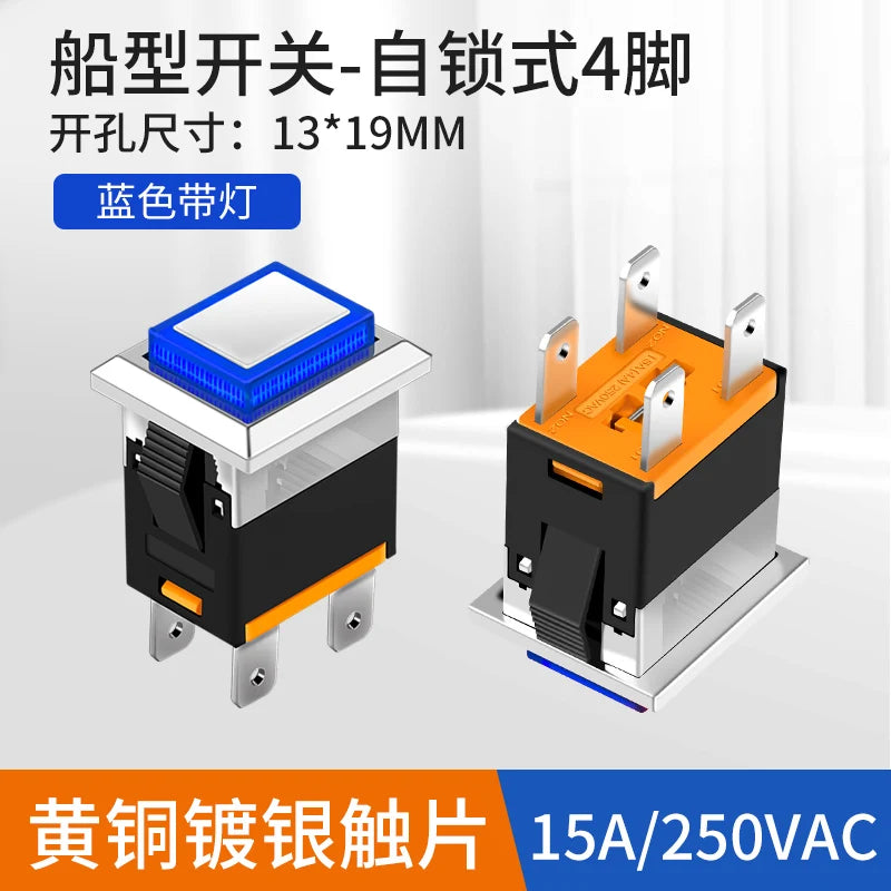 Small ship type switch mini version KCd1 rocker water dispenser electronic scale button switch with light 2 3 pin 2 gear