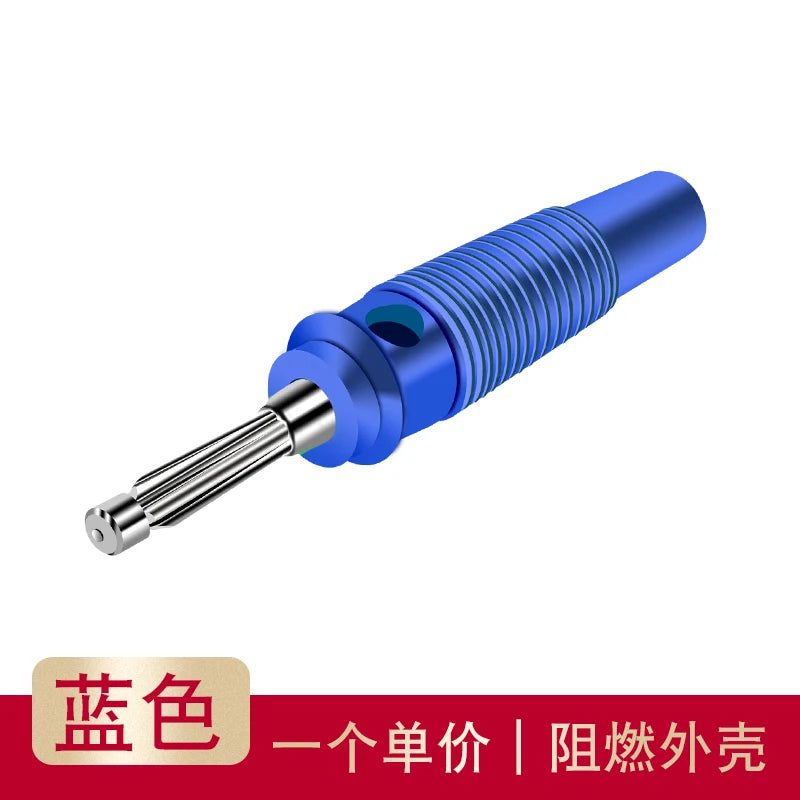 Welding Free High Current 4mm Banana Plug with High Elastic Side Can Be Fixed with Connector Screw