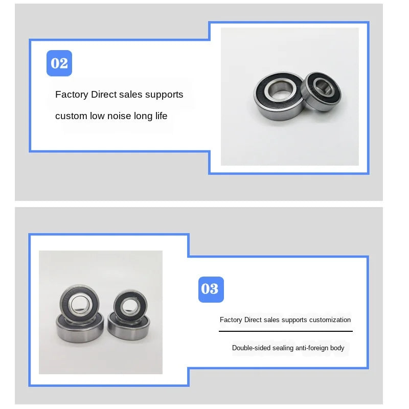 1PCS Zero Class Deep Groove Ball Bearing 6200 6201 6202 6203 6204 6205 6206rs Low and High Speed Bearing Base Price Sales