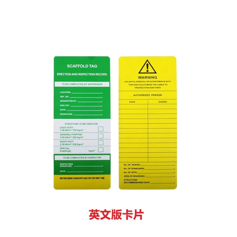 Scaffold Hanging, Construction Site Engineering Safety Warning Sign, PVC Plastic Safety Hanging Sign, Writable Sign