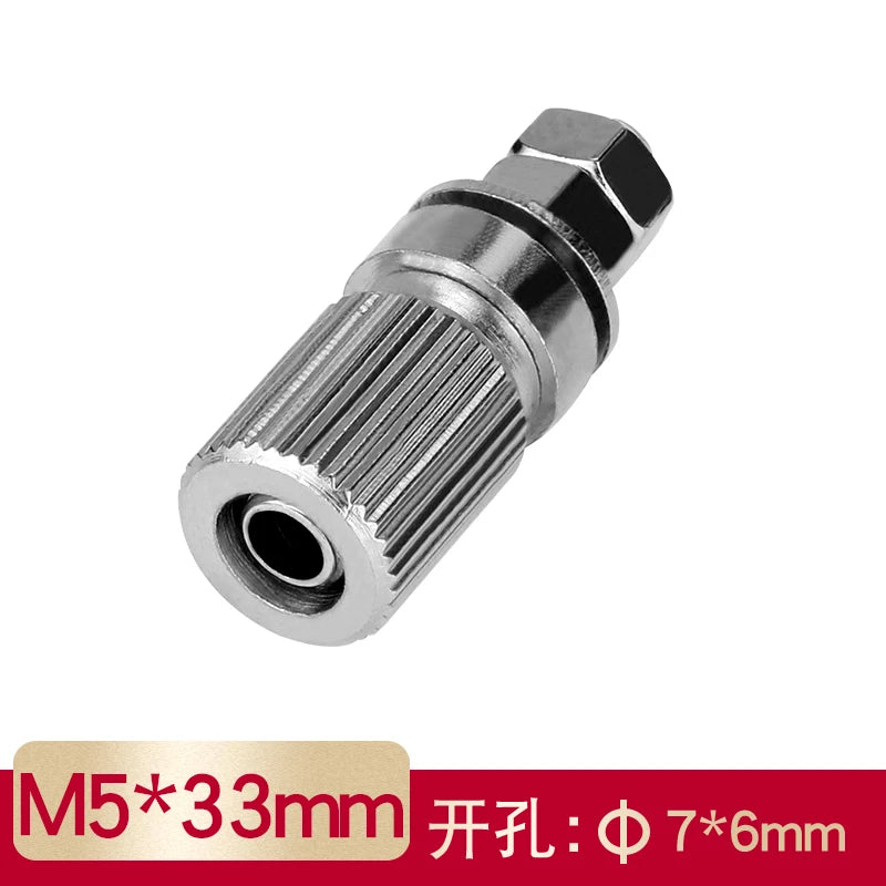 M5 * 33 M6 * 23 pure copper terminal 4mm hole banana socket 5mm all metal grounding post / with banana socket