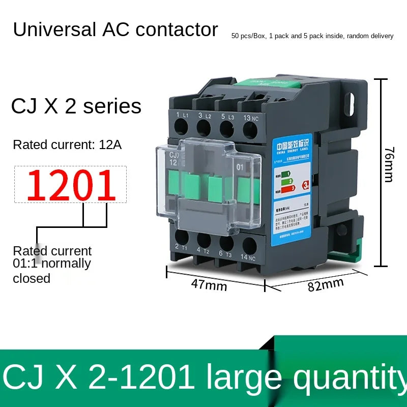 YZWM AC Contactor Cjx2-3210 3201  Dust Proof Three Phase 24V 36V 48V 110V 220V 380V