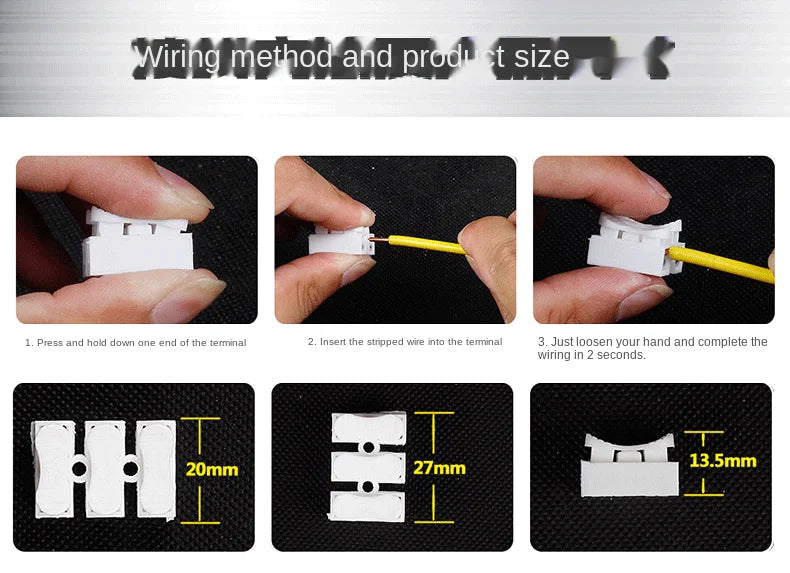 Press Type Quick Connection Terminal Ch-3 Self Locking Terminal Block Flame Retardant Three Position Terminal