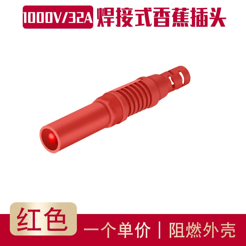 Assembled 4mm Full Sheath Safety Banana Plug DIY Probe 4mm Hole Connector Plug Welding Type