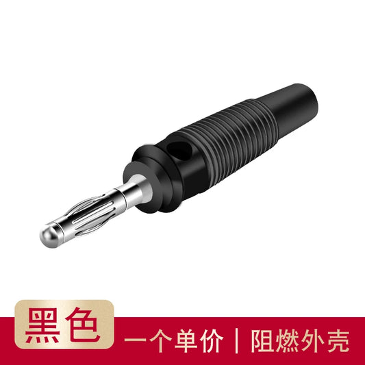 Connector 4mm Banana Plug Banana Copper Plug Solderless and Foldable Screw Connection To Fix Audio Plug