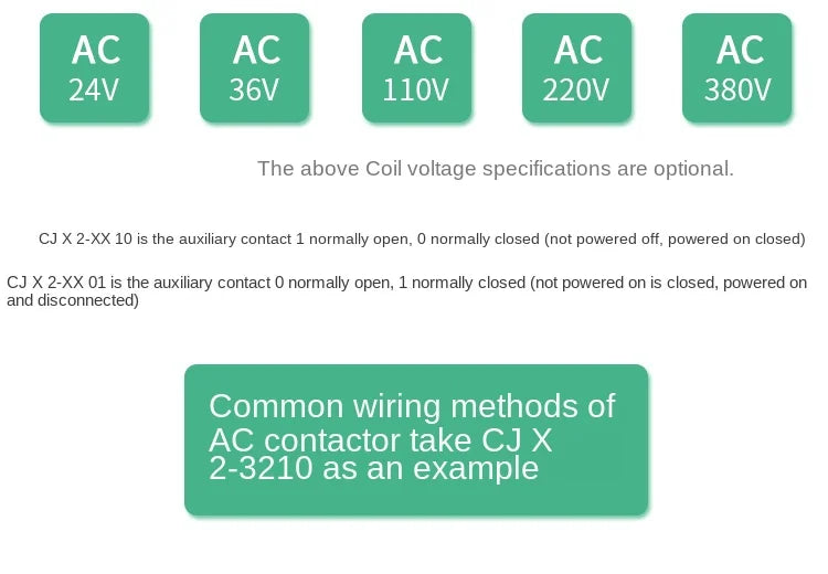 YZWM AC Contactor Cjx2-4011 5011 Dust Proof Three Phase 24V 36V 48V 110V 220V 380V