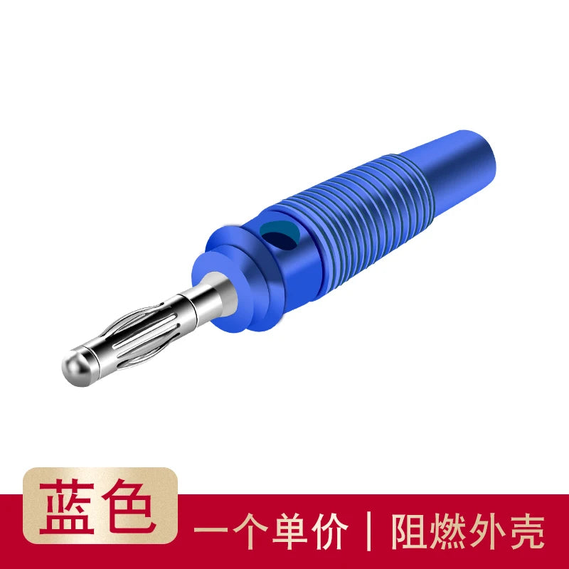 Connector 4mm Banana Plug Banana Copper Plug Solderless and Foldable Screw Connection To Fix Audio Plug