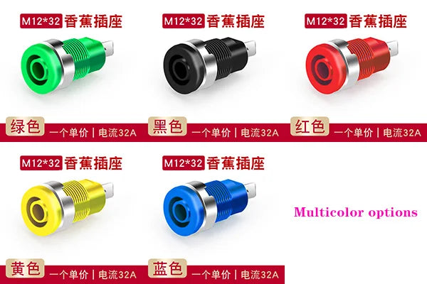 YZWM 2mm 4mm Banana Socket Panel Copper Terminal Lantern Test Terminal / Banana Female Plug Hole