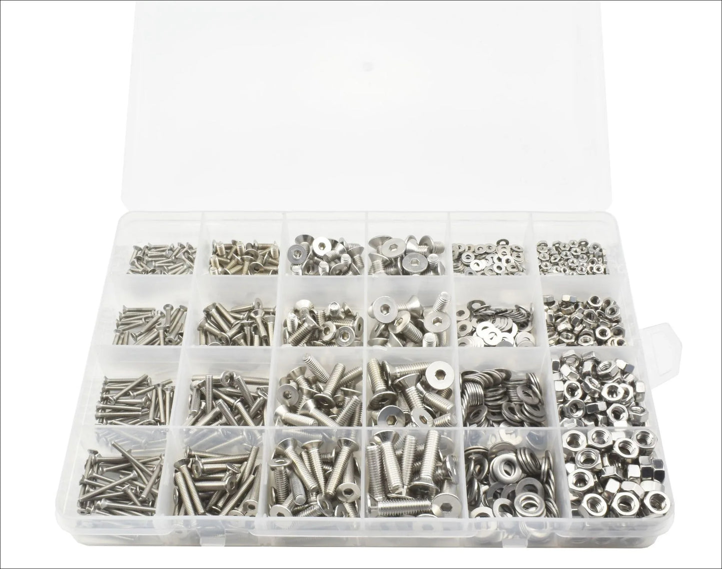 1120pcs304 Stainless Steel Flat Head Hexagon Screw Countersunk Head Hexagon Box Screw Combination Bolt Screw