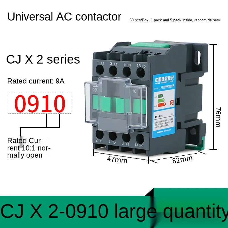 YZWM AC Contactor Cjx2-4011 5011 Dust Proof Three Phase 24V 36V 48V 110V 220V 380V