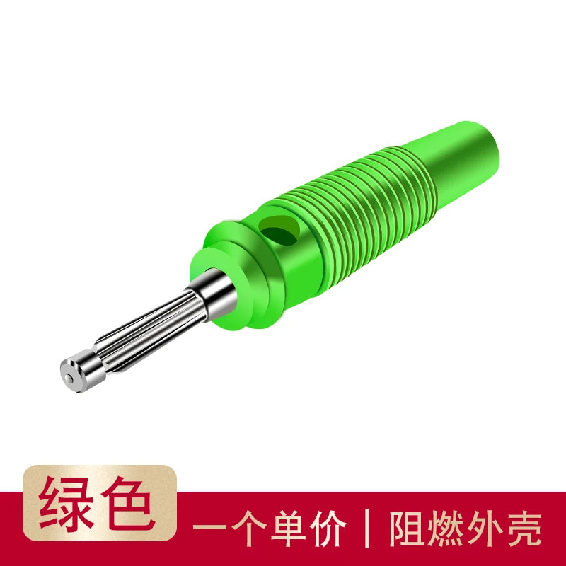 Welding Free High Current 4mm Banana Plug with High Elastic Side Can Be Fixed with Connector Screw