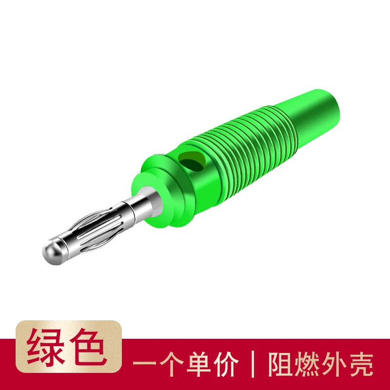 Connector 4mm Banana Plug Banana Copper Plug Solderless and Foldable Screw Connection To Fix Audio Plug