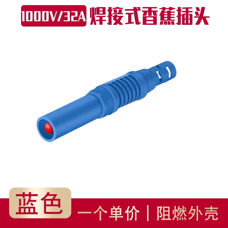 Assembled 4mm Full Sheath Safety Banana Plug DIY Probe 4mm Hole Connector Plug Welding Type