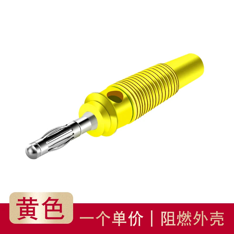 Connector 4mm Banana Plug Banana Copper Plug Solderless and Foldable Screw Connection To Fix Audio Plug