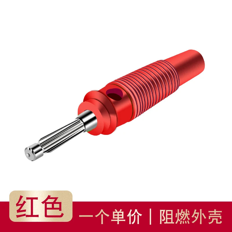 Welding Free High Current 4mm Banana Plug with High Elastic Side Can Be Fixed with Connector Screw