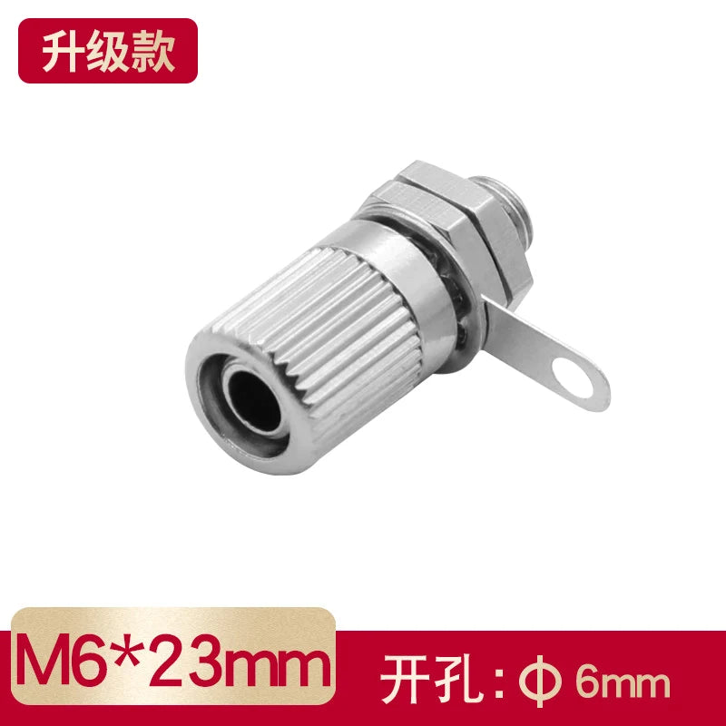 M5 * 33 M6 * 23 pure copper terminal 4mm hole banana socket 5mm all metal grounding post / with banana socket