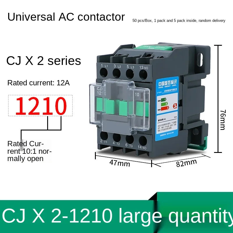 YZWM AC Contactor Cjx2-3210 3201  Dust Proof Three Phase 24V 36V 48V 110V 220V 380V