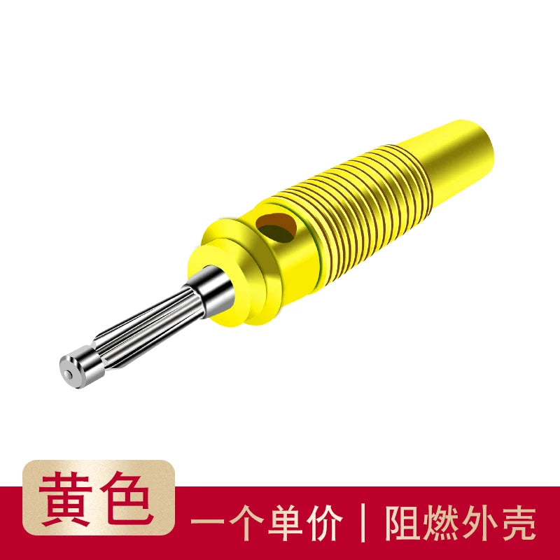 Welding Free High Current 4mm Banana Plug with High Elastic Side Can Be Fixed with Connector Screw