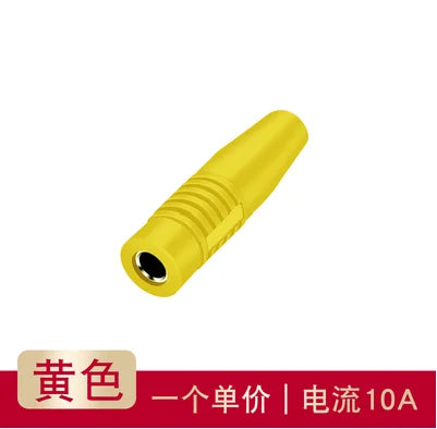 Copper 4mm banana plug female banana plug cable bus hole copper core soft rubber sleeve banana socket red and black