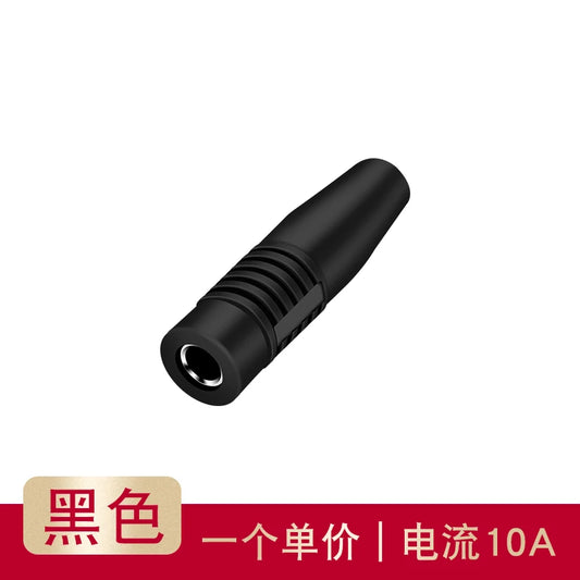 Copper 4mm banana plug female banana plug cable bus hole copper core soft rubber sleeve banana socket red and black