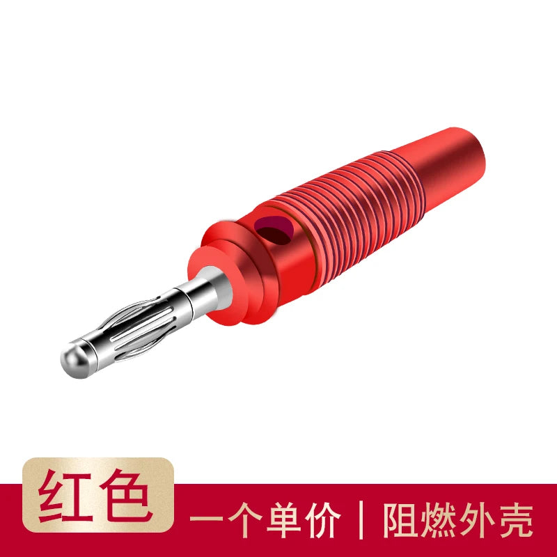 Connector 4mm Banana Plug Banana Copper Plug Solderless and Foldable Screw Connection To Fix Audio Plug