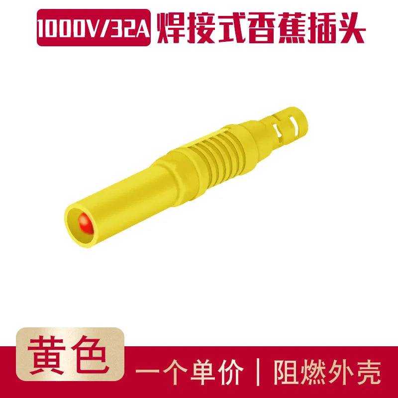 Assembled 4mm Full Sheath Safety Banana Plug DIY Probe 4mm Hole Connector Plug Welding Type