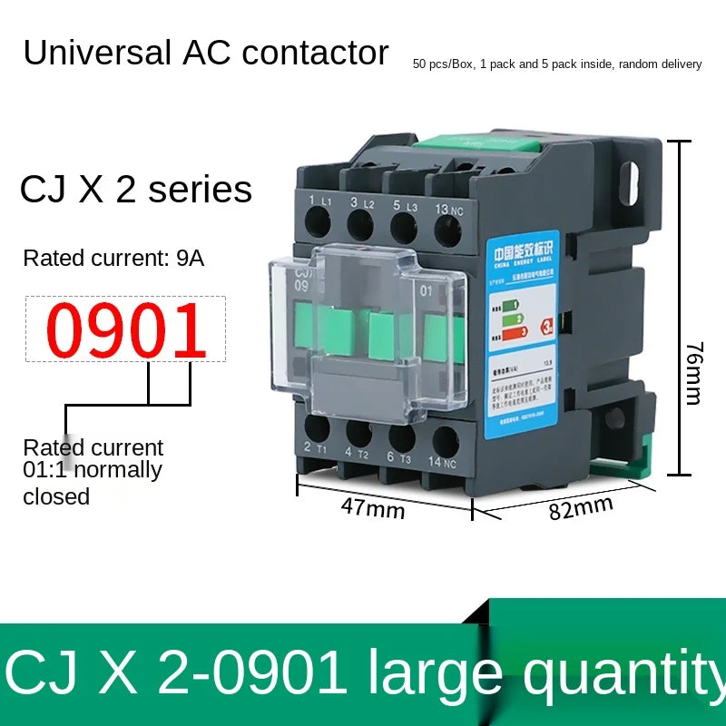 YZWM AC Contactor Cjx2-4011 5011 Dust Proof Three Phase 24V 36V 48V 110V 220V 380V