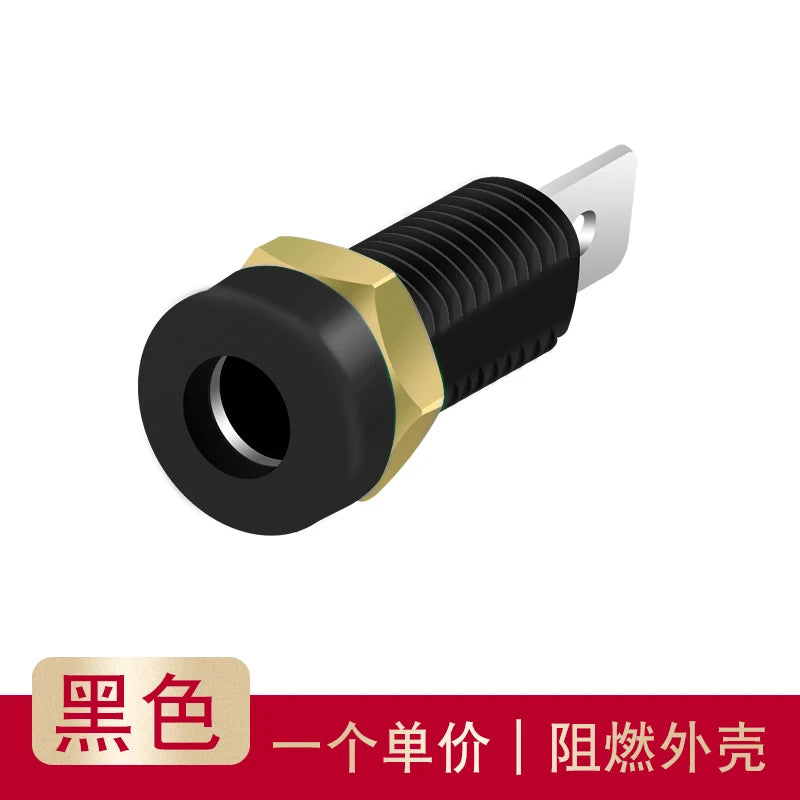 4mm Banana Socket / 8mm Perforated Panel Socket / Pure Copper Terminal Post Banana Plug Female Hole