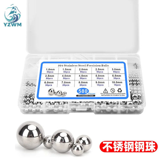 High Quality 580pcs Stainless Steel 304 Steel Ball 1.0-10.0 Combination Box Package