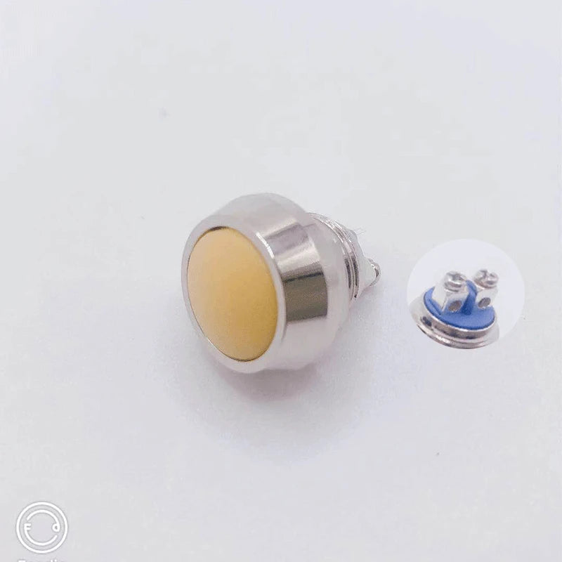 5PCS Metal Button Switch 12mm Full Oxidation Color Self Reset / Self Locking Waterproof Inching Screw Welding Foot / Screw Foot