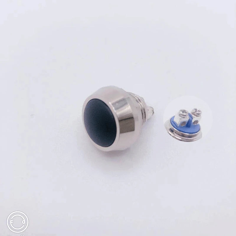 5PCS Metal Button Switch 12mm Full Oxidation Color Self Reset / Self Locking Waterproof Inching Screw Welding Foot / Screw Foot