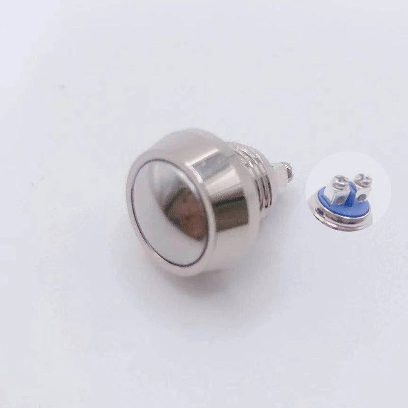 5PCS Metal Button Switch 12mm Full Oxidation Color Self Reset / Self Locking Waterproof Inching Screw Welding Foot / Screw Foot