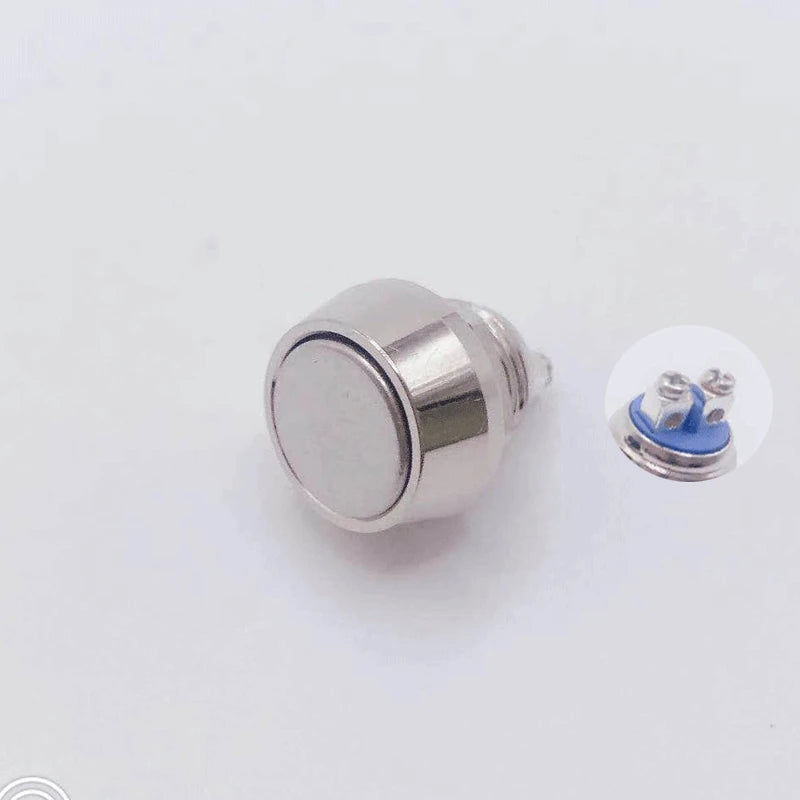 5PCS Metal Button Switch 12mm Full Oxidation Color Self Reset / Self Locking Waterproof Inching Screw Welding Foot / Screw Foot