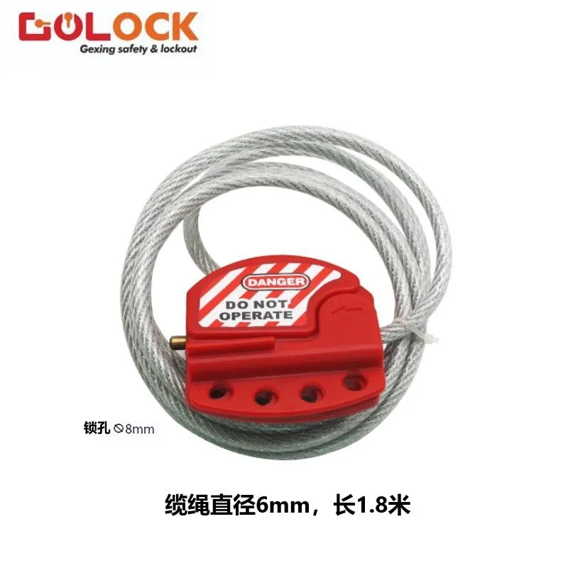 Bedi valve safety lock industrial adjustable steel cable lock isolation handwheel lock safety lock