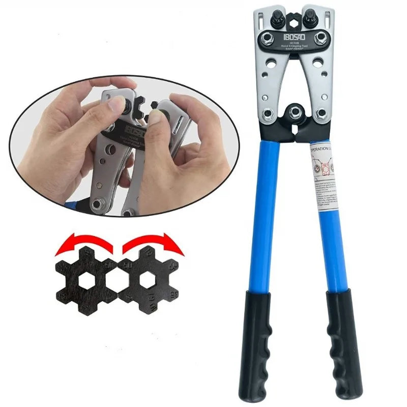 Manual Cold Press Terminal Clamp Copper Aluminum Nose Cable Crimping Pliers Sc60pcs Hx-50b Wire Crimper