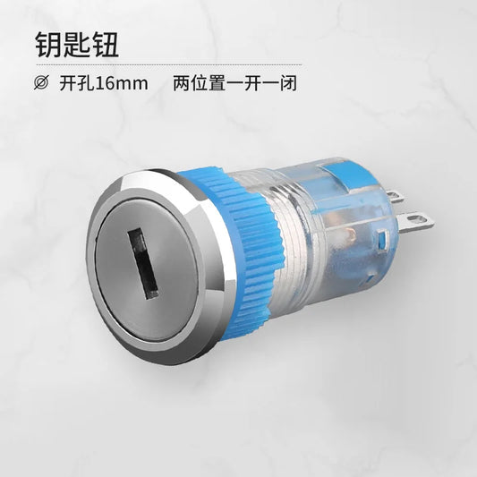 16mm Rotary Button Switch, Three Speed Self-locking and Two Position Key Switch, 11x / 21 Selection Button