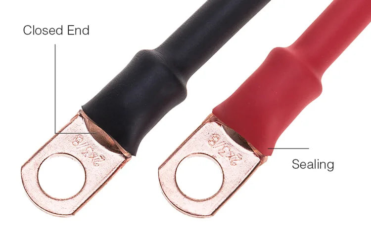 100pcs American standard AWG copper nose bell mouth easy to enter wire with 3:1 heat shrink tubing copper wire ear