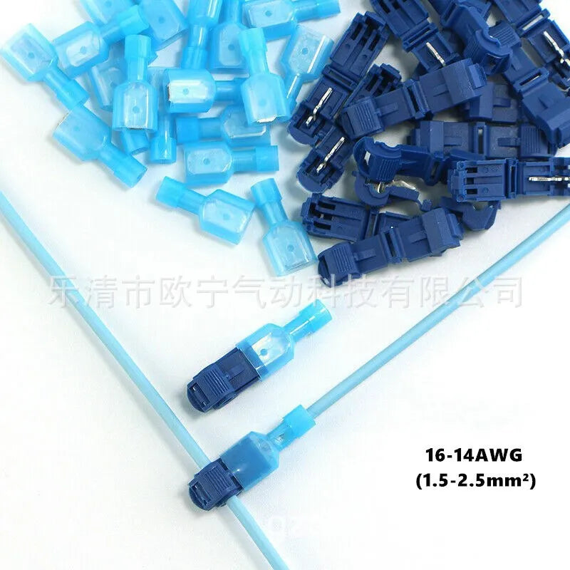 480pcs Ant Clip T-Type Break-Free Line Main Line Branch Jointing Clamp Nylon Insert Cold Compression Terminal